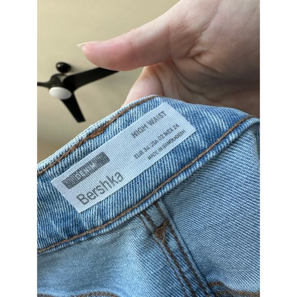Asos Bershka High Waist Denim Light Blue, size 2 - Picture 9 of 10